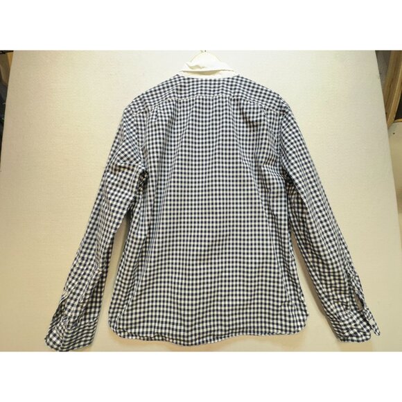 J.Crew Men's Button Down Slim Shirt Long Sleeve Size XL Blue White Gingham Check - Picture 9 of 11